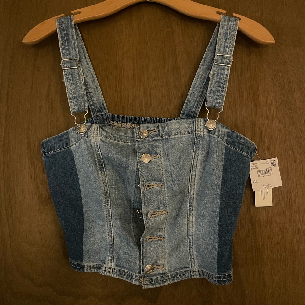 American Eagle Denim Crop Top